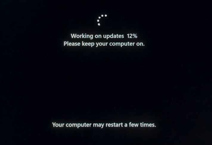 Installing Update of Windows 11
